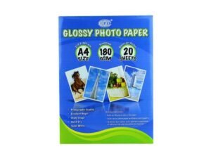 FIS A4 Glossy Photo Paper, 180 GSM, 20Sheets-pack (FSPAGP18020)