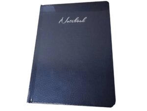 FIS Hard Cover Notebook, Plain with Round Corner – 100 Sheets, A5 Black