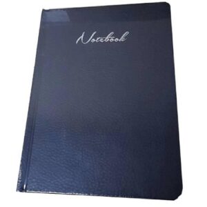 FIS Hard Cover Notebook, Plain with Round Corner – 100 Sheets, A5 Black