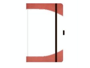 FIS Notebook with Elastic Band Italian PU Cover, Plain, 13 x 21 cm, 120 Sheets (FSNB13X21PL1502)