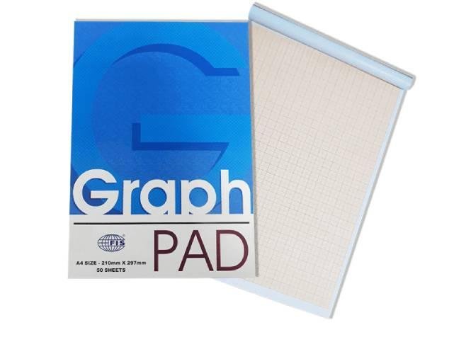 FIS Graphing Paper A4 50 sheet-pad