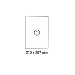 xel-lent 1 label-sheet, straight corners, A4, 210 x 297 mm, 100 sheets/pack