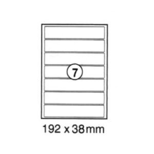 Xel-lent 7 Box File Labels-sheet, 192 X 38mm, 100 Sheets-pack