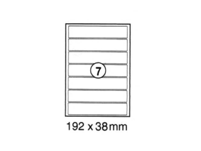 Xel-lent 7 Box File Labels-sheet, 192 X 38mm, 100 Sheets-pack