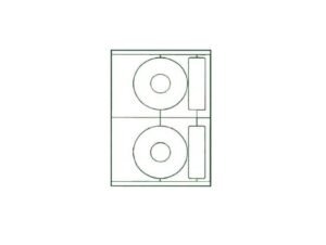 Xel-lent 2 CD labels/sheet Glossy diameter 114 mm 100 sheets/pack (LFL00013)