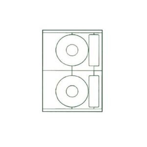 Xel-lent 2 CD labels/sheet Glossy diameter 114 mm 100 sheets/pack (LFL00013)