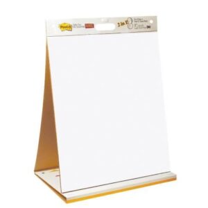3M Post-it Super Sticky Portable Tabletop Easel Pad w- Dry Erase Panel, 20×23 Inches, 20 Sheets-Pad, 1 Pad (563DE)