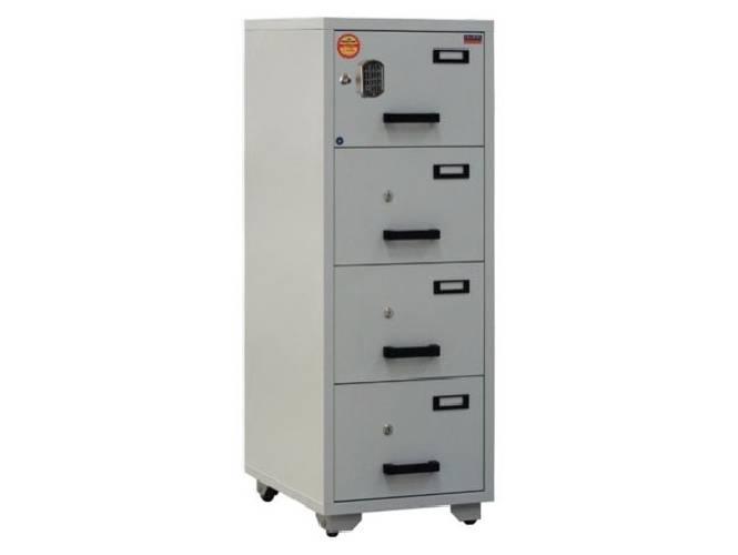 Valberg Safes Valberg FC 4E-KK Fire Resistant Filing Cabinet, 4 Drawers, Digital & 4 Key Lock