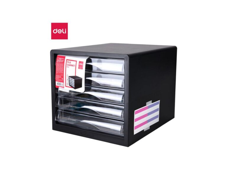 Deli 9775 5 Drawer Plastic File Cabinet (without Lock)