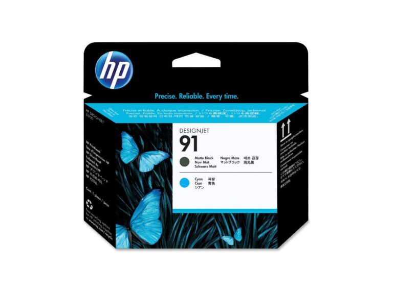 HP 91 Matte Black and Cyan Original Printhead Cartridge (C9460A)