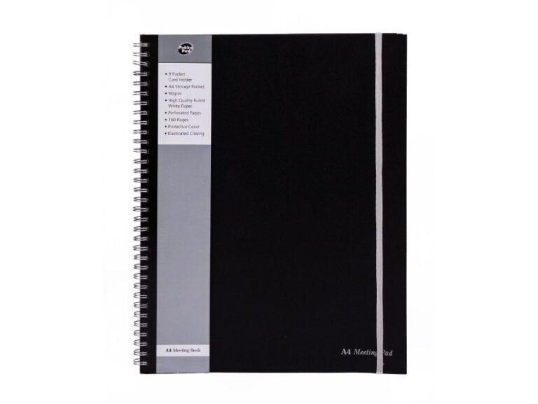 Pukka A4 Meeting Pad, Wirebound 160 pages Black ( SBMETA4160 )