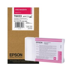 Epson T603300 Vivid Magenta Ink Cartridge, 220 ml | C13T603300