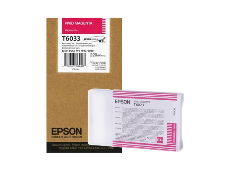 Epson T603300 Vivid Magenta Ink Cartridge, 220 ml | C13T603300