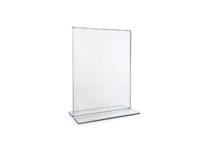 FIS Acrylic Sign Holder, 2 Side, T-Base, 100x140mm (FSNA100x140)