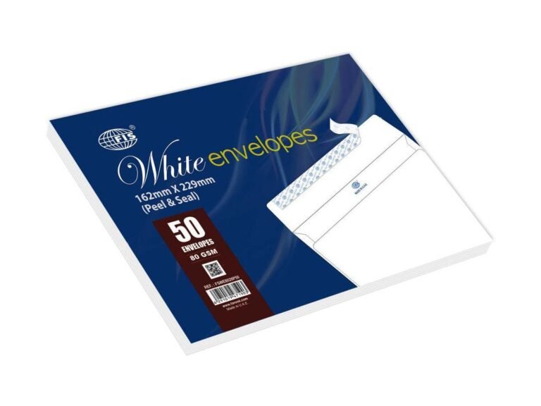 FIS White Envelope Peel & Seal Envelope, 162 x 229mm, 80gsm, (Pack of 50)