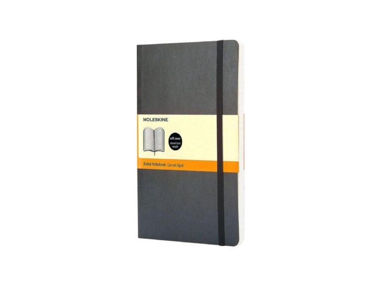 Moleskine Soft Ruled Large Notebook, Black [ME-QP616EN]