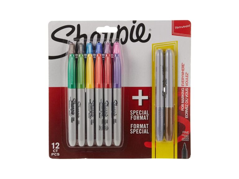 Sharpie Permanent Markers, Fine Point, Assorted Colors, 12 Count + 2 Metallic