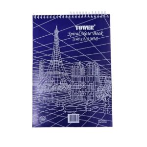 FIS Tower Spiral Notebook, Top Spiral – 80sheets A5 (148 x 210mm)
