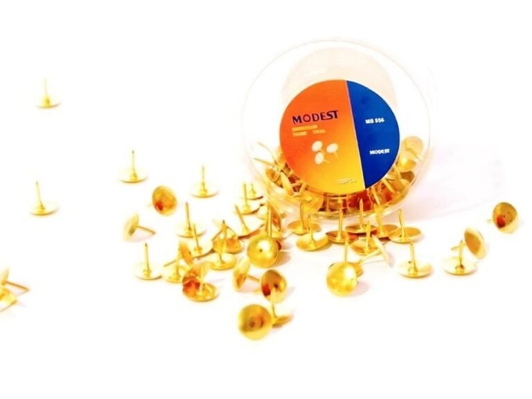 Modest Golden Color Thumb Tacks 100/pack