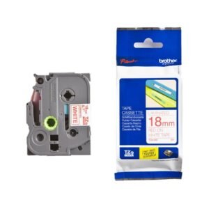 Brother P-touch 18mm TZ-242 Laminated Tape, 8 m, Red on White