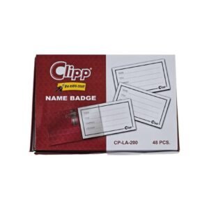 Clipp Plastic Name Badges with Clip and Pin 48pcs/box