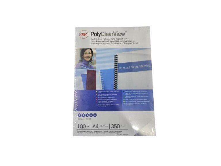 GBC Polyclear Frost Binding Cover, 350mic, [Pack of 100]