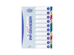 FIS Divider Plastic Colored A4 with number 1-10 (FSDV315)