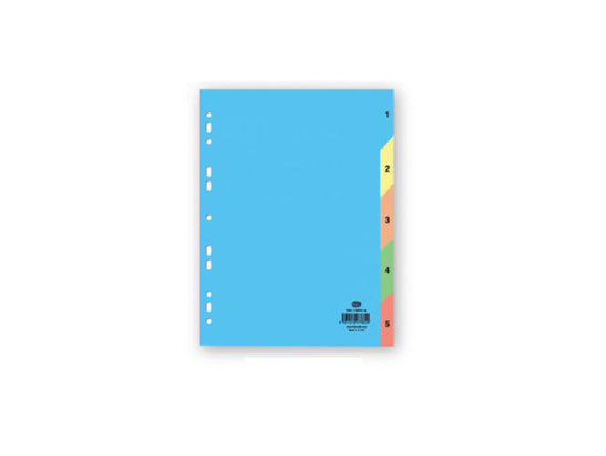 FIS Divider Manila Colored A4 With Numbers 1-5
