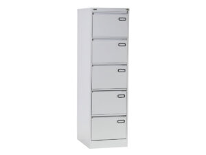 Rexel Industries 5 Drawer Vertical Metal Filing Cabinet, RXL305ST, Grey