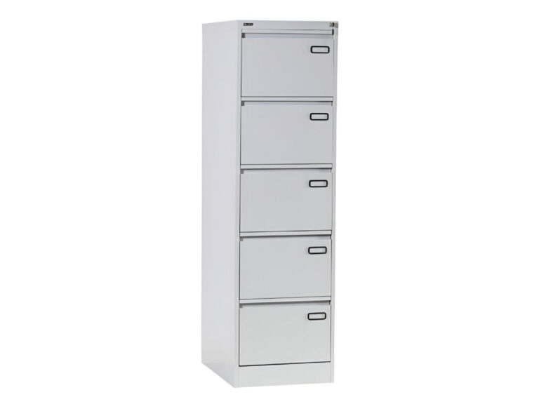 Rexel Industries 5 Drawer Vertical Metal Filing Cabinet, RXL305ST, Grey