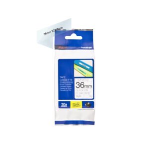 Brother P-touch 36mm TZ-161 Laminated Tape, 8 m, Black on Clear