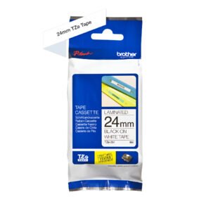 Brother P-touch 24mm TZ-251 Laminated Tape, 8m, Black on White