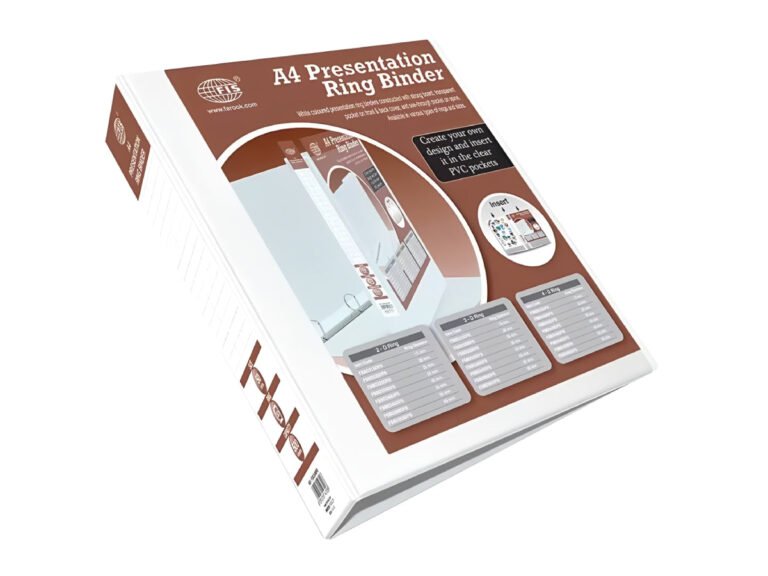 Presentation Binder 3D Ring A4, 50 mm Ring, 3 Inch Spine, White