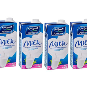 Almarai UHT Fat Free Milk 1 L – Pack of 4