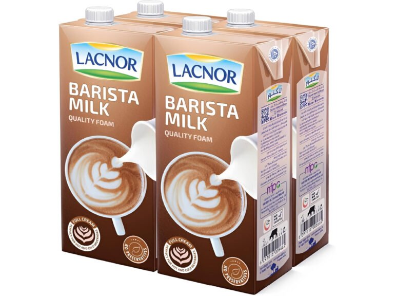 Lacnor Barista Full Cream Milk 1 L, Pack of 4