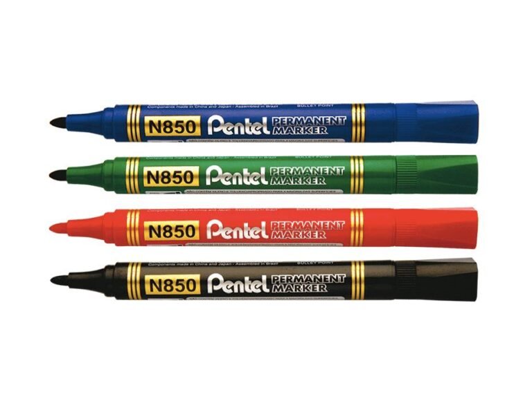 Pentel N850 Bullet Tip Permanent Marker, Assorted (Pack of 4)