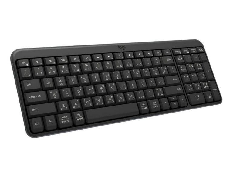 Logitech K250 Bluetooth Keyboard with Numpad, Arabic Layout – Graphite
