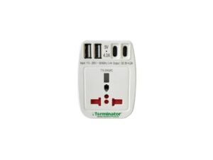Terminator Travel Adaptor Multipin Universal with 4 USB (2 USB A & 2 USB C Type 4200ma) – TTA 254UAC