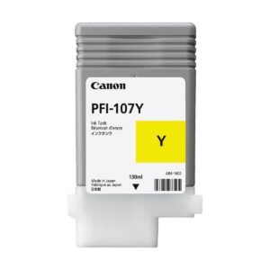 Canon PFI-107Y 130ML Ink Tank, Yellow
