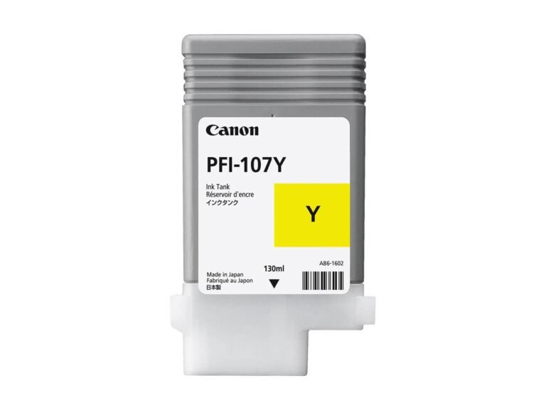 Canon PFI-107Y 130ML Ink Tank, Yellow