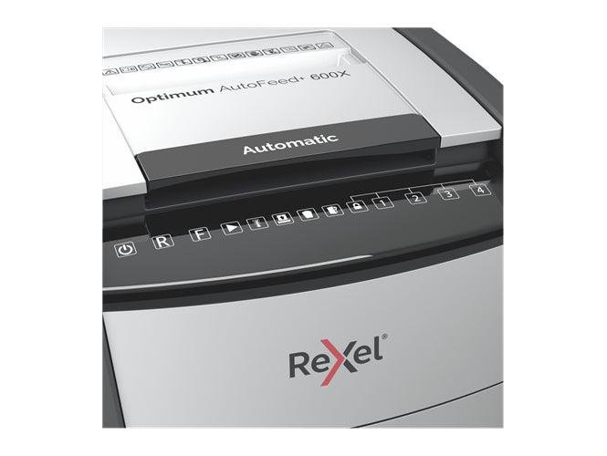 Rexel Optimum AutoFeed+ 600X Automatic Cross Cut Paper Shredder - Image 4