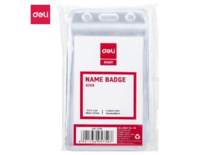 Deli PVC Upright ID Pass Holder Waterproof, 10pcs/pack [5759]