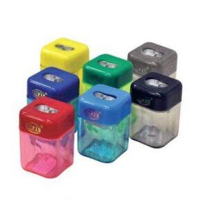FIS Plastic Sharpener – Square, Double Hole, (Pack of 12)