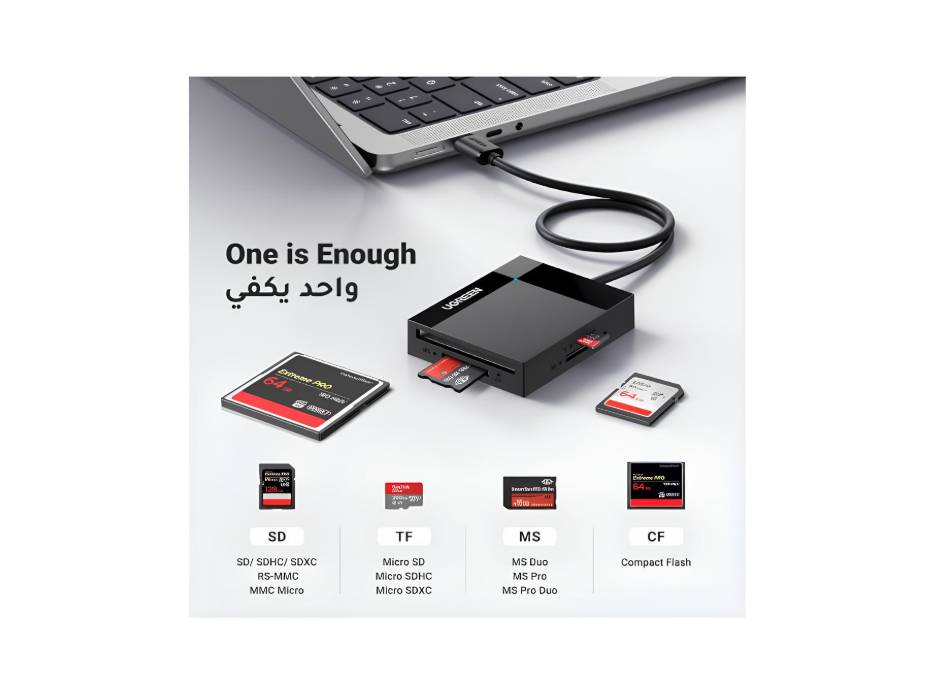 UGREEN USB 3.0 4-in-1 Memory Card Reader alternate product view 3