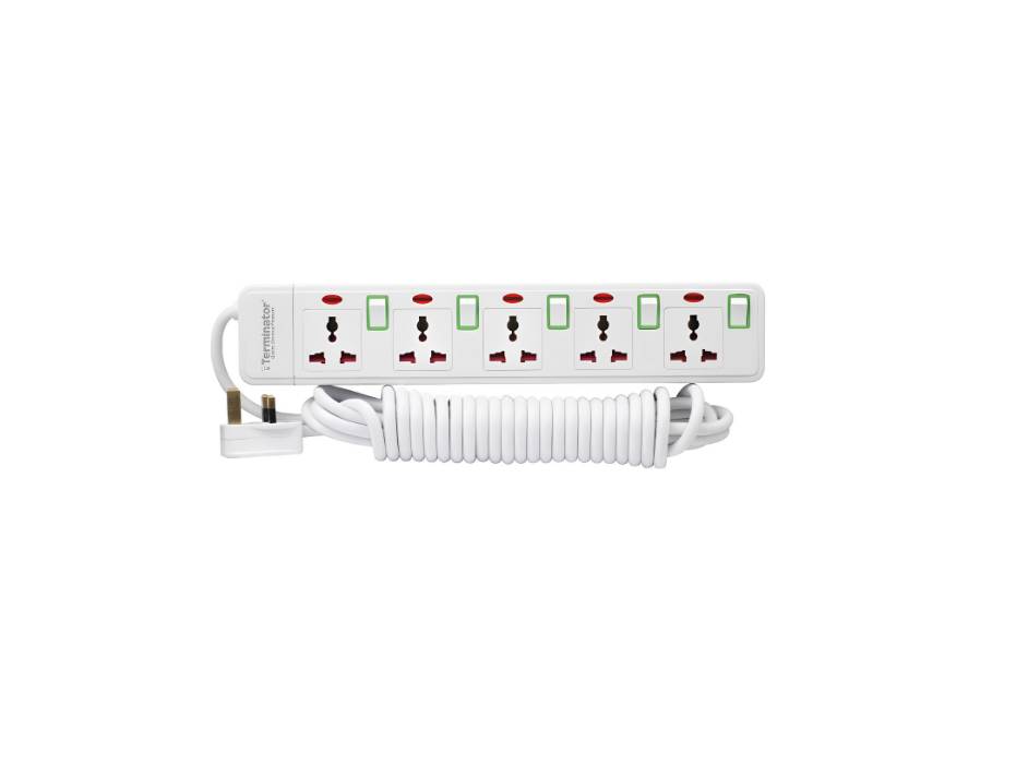 Terminator TPB 41XN extension socket, 5 outlets / 5 m — TPB 415N-5M supplier product view