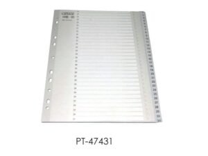 Partner Divider Plastic PVC Grey A4 with numbers 1-31