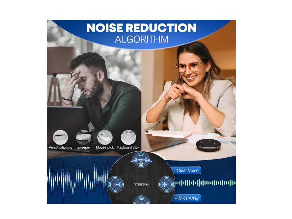 NewProject_15_e971c52b-a6e5-4eba-a210-40771425a0cc.jpg AISpeech M4 Pro Bluetooth Conference Speakerphone in-use view