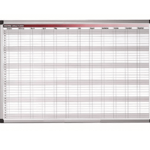 Bi-Office Magnetic Planner Yearly, 60cm x 90cm