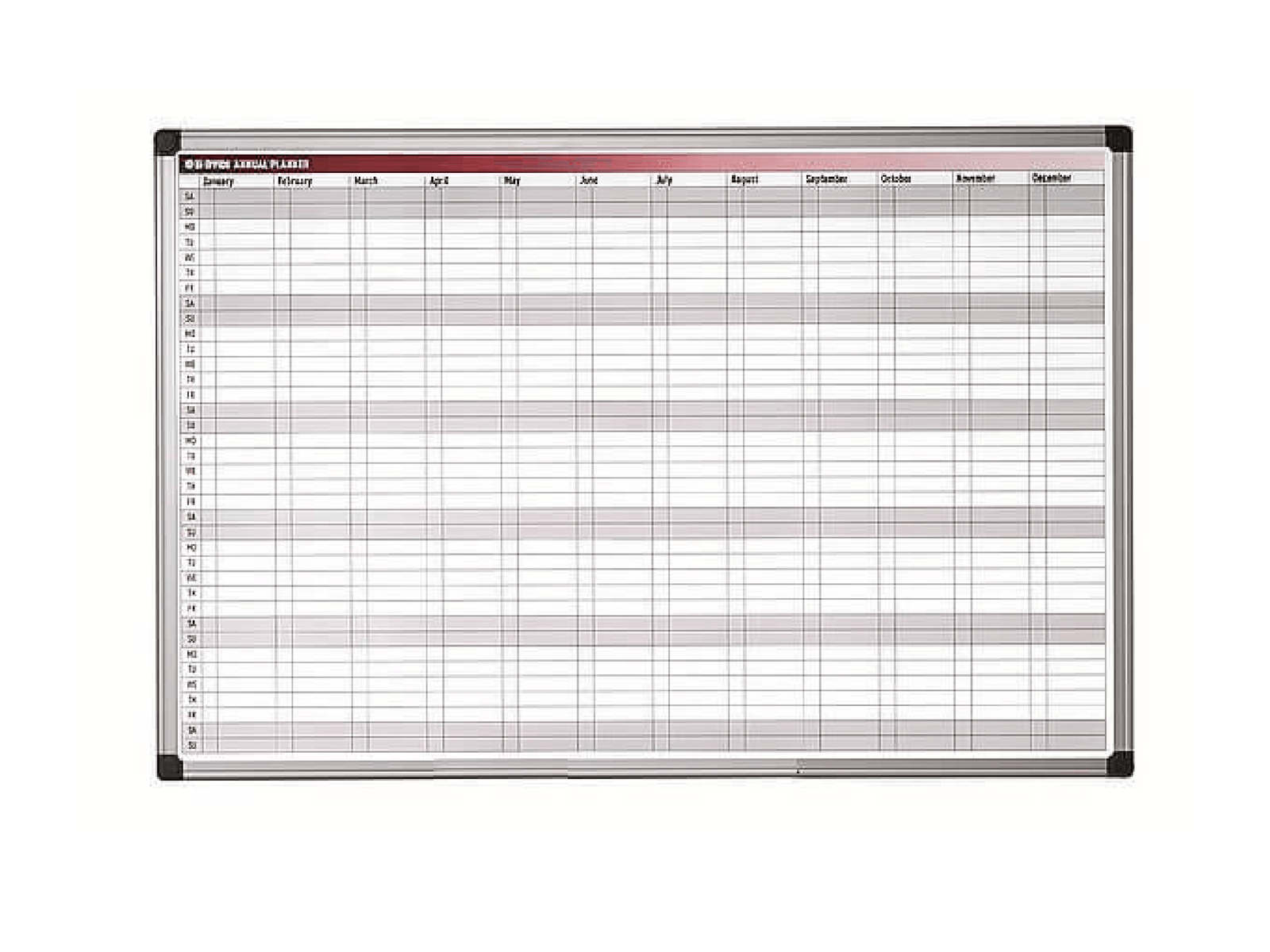Bi-Office Magnetic Planner Yearly, 60cm x 90cm - Image 1