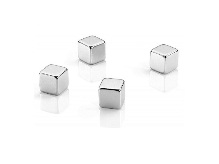 Dahle 95900 Magnetic Cube, Silver (Pack of 4)
